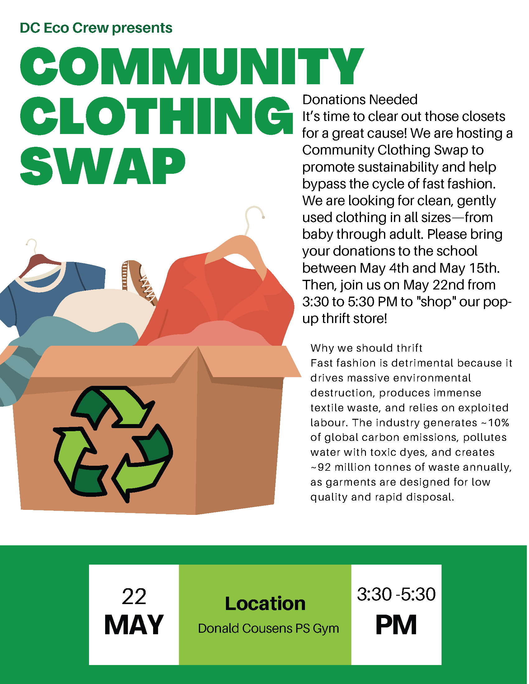 poster for clothing swap