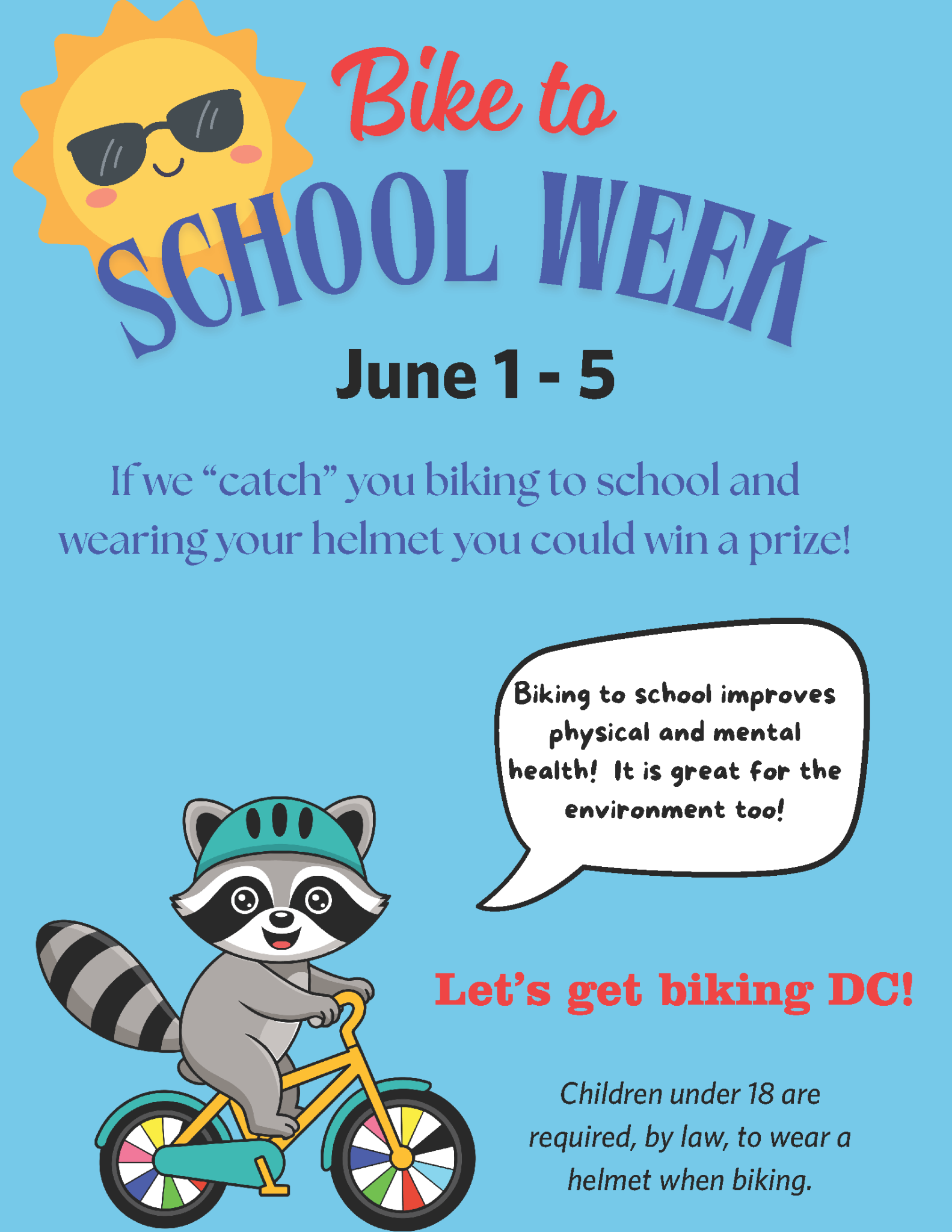 poster for bike to school week